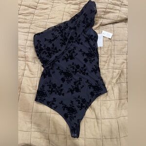 Abercrombie & Fitch Floral Black Bodysuit